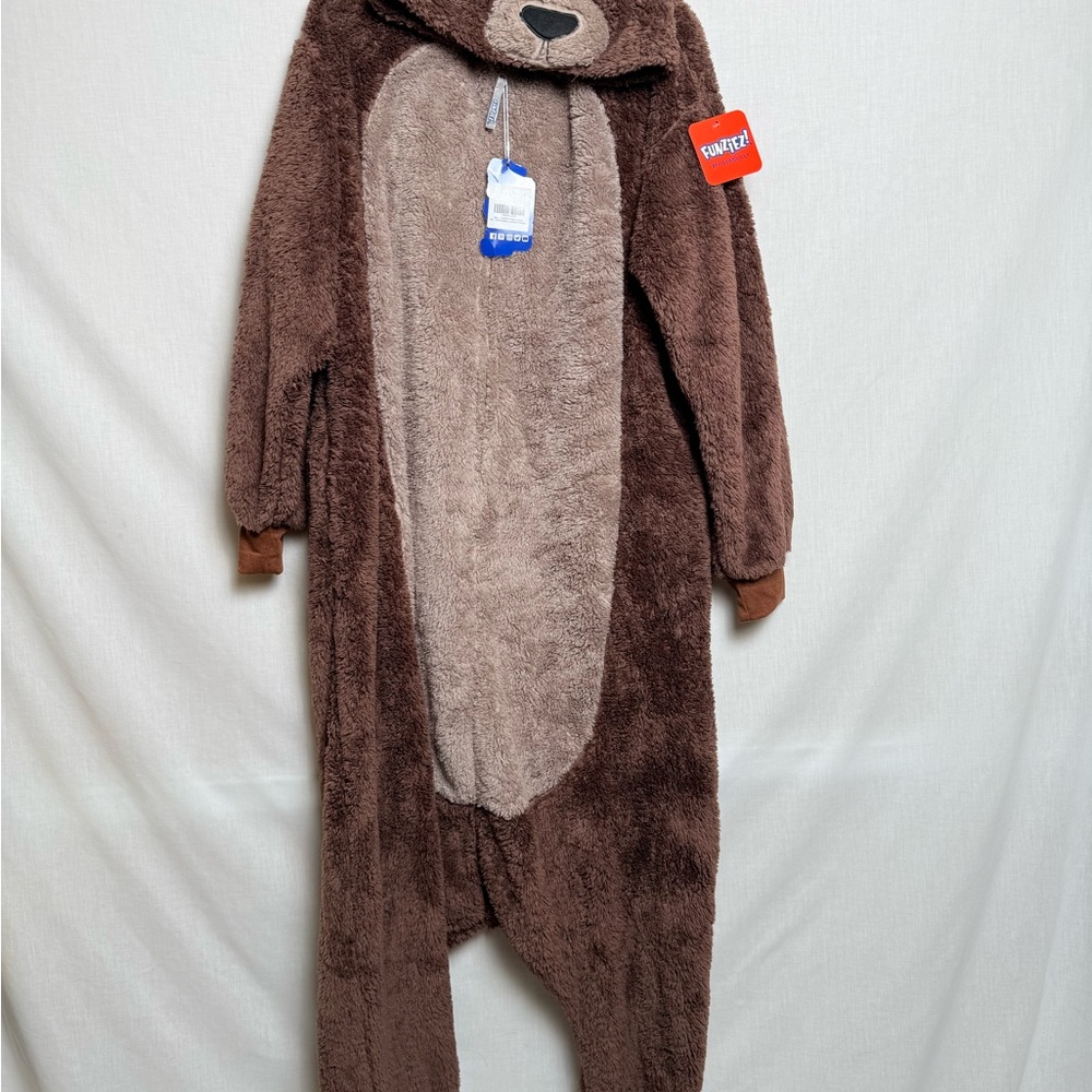 🐻 Funzie! Bear Plush Hooded One-Piece Pajama / Costume – XL - Picture 10 of 12